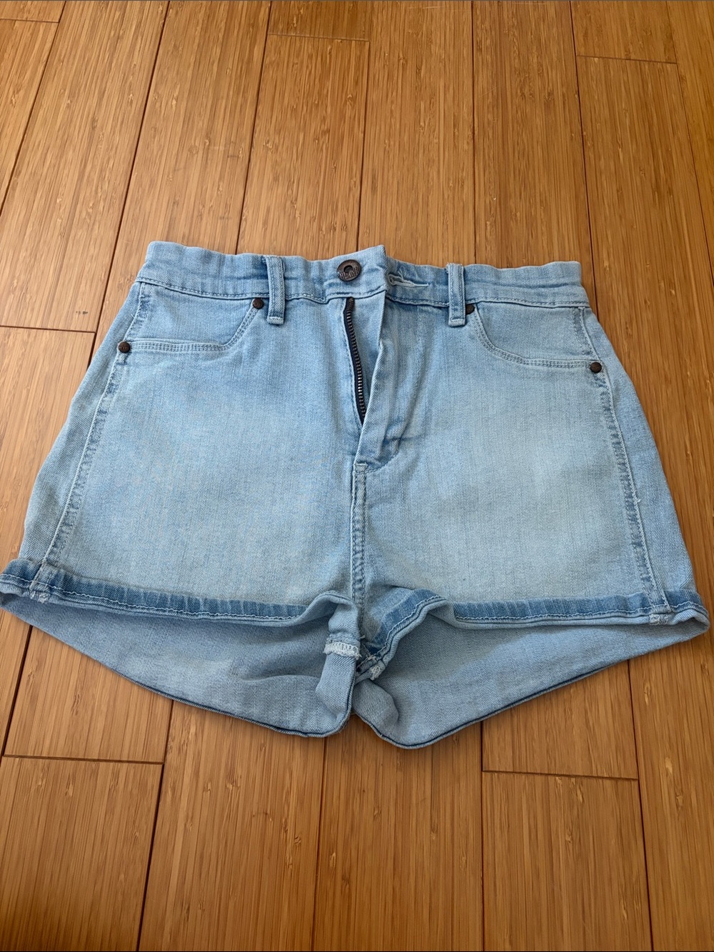 Blank NYC Light Blue High-Rise Denim Shorts